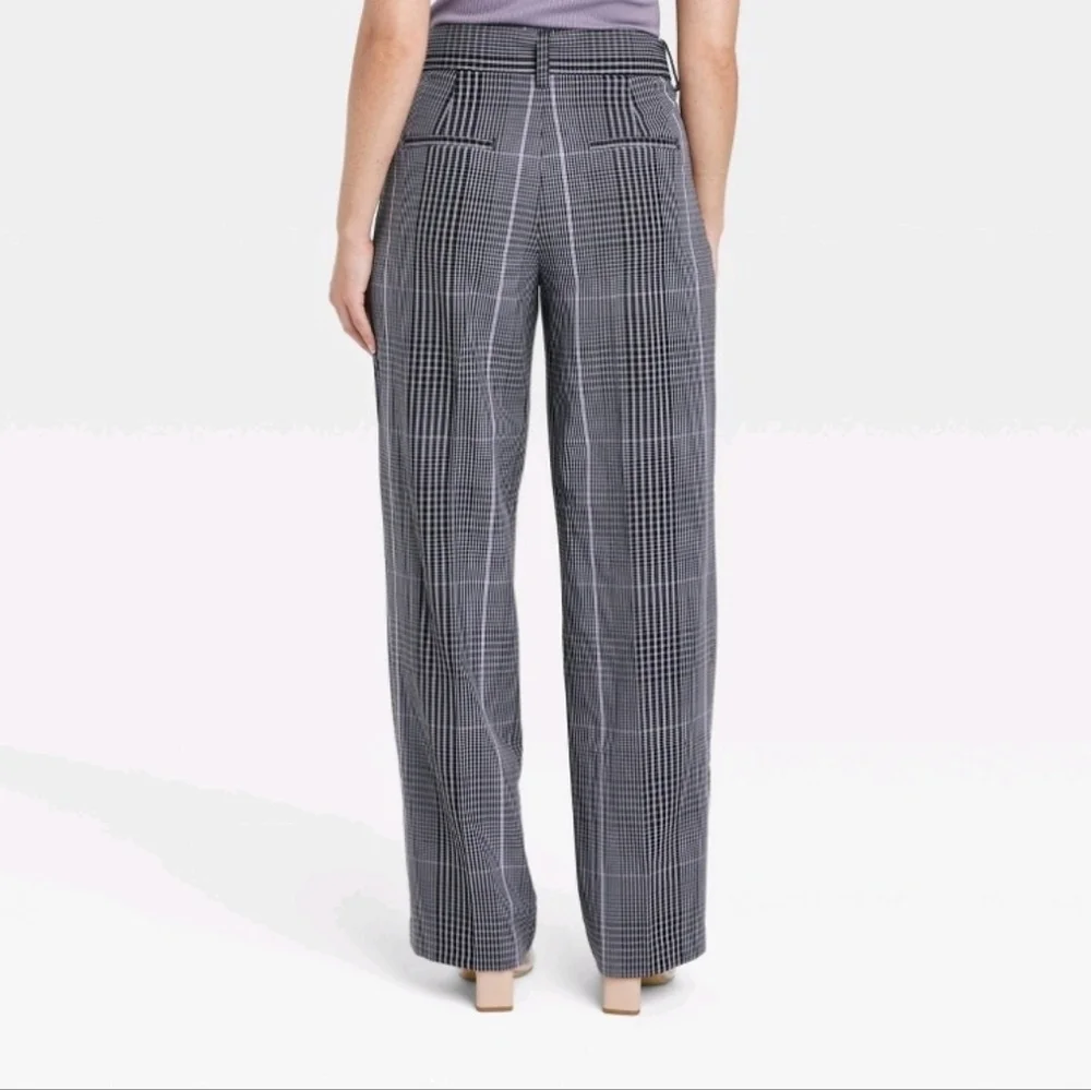 *Women's High-Rise Relaxed Fit Straight Belted Trousers - A New Day - Picture 3 of 5
